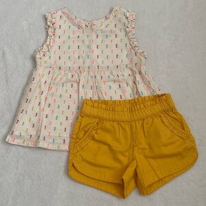 Genuine Kids Girls Blouse & Shorts size 4T
